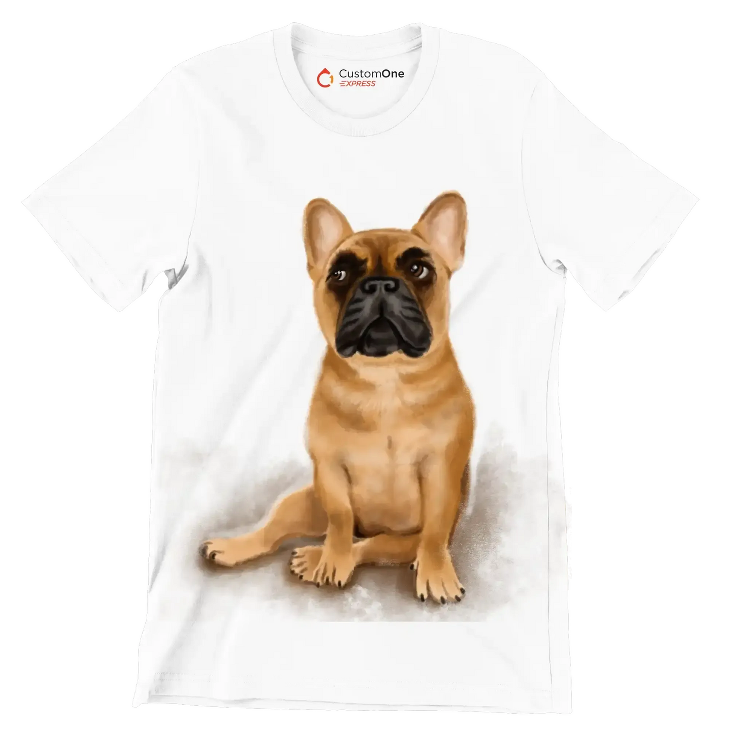 Fawn_French_Bulldog - Dog Themed T-Shirt-White-S-Custom One Express