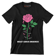 Fearless Faith Hope Believe Breast Cancer Awareness - Breast Cancer Awareness T-Shirt-Black-S-Custom One Express