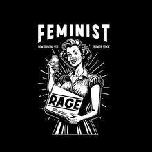 Feminist new serving size now in stock 100% organic rage - Retro Themed T-Shirt-Black-S-Custom One Express