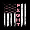 Fight - Breast Cancer Awareness T-Shirt-Black-S-Custom One Express