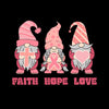 Fight Hope Love - Breast Cancer Awareness T-Shirt-Black-S-Custom One Express