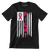 Fight Pink Ribbon American Flag - Breast Cancer Awareness T-Shirt-Black-S-Custom One Express