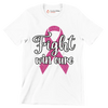 Fight Win Cure - Breast Cancer Awareness T-Shirt-White-S-Custom One Express