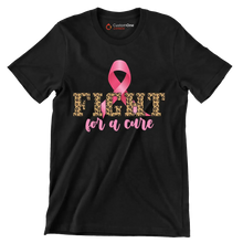 Fight for a cure - Breast Cancer Awareness T-Shirt-Black-S-Custom One Express