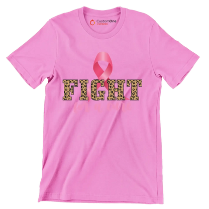 Fight for a cure - Breast Cancer Awareness T-Shirt-Pink-S-Custom One Express