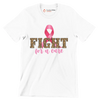 Fight for a cure - Breast Cancer Awareness T-Shirt-White-S-Custom One Express