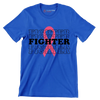 Fighter - Breast Cancer Awareness T-Shirt-Blue-S-Custom One Express