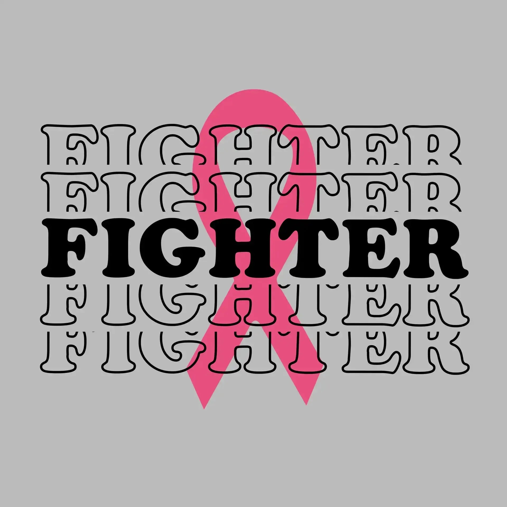 Fighter - Breast Cancer Awareness T-Shirt-Blue-S-Custom One Express