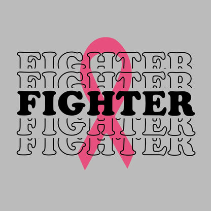 Fighter - Breast Cancer Awareness T-Shirt-Blue-S-Custom One Express