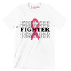 Fighter - Breast Cancer Awareness T-Shirt-White-S-Custom One Express