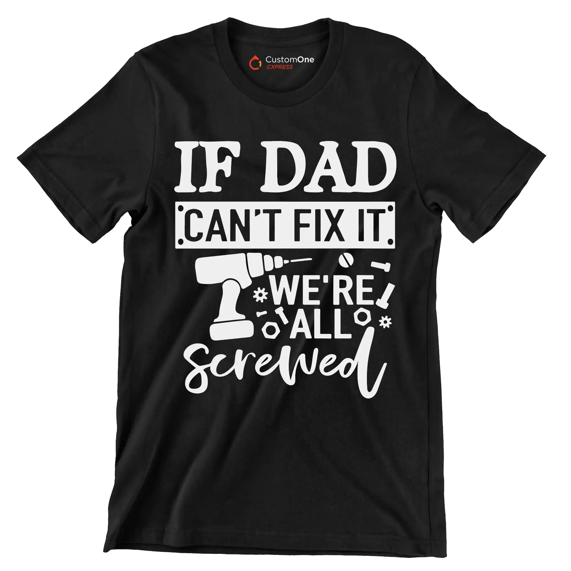 Find text in small letters in one line - Father’s Day T-Shirt-Black-S-Custom One Express