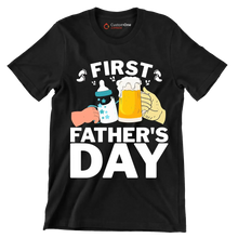 First Father_s Day - Father’s Day T-Shirt-Black-S-Custom One Express