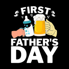 First Father_s Day - Father’s Day T-Shirt-Black-S-Custom One Express