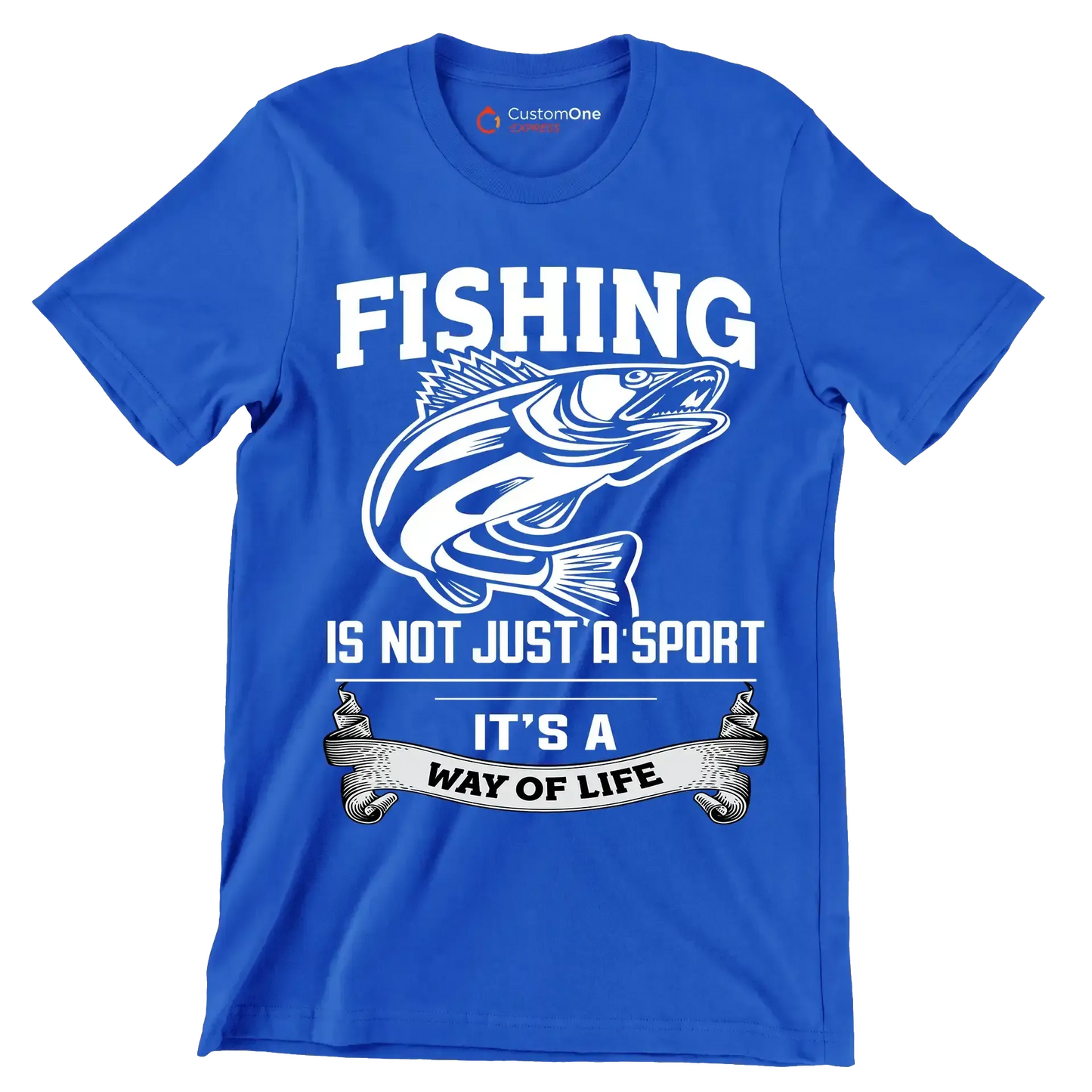 Fishing is not just a sport it's a way of life - Fishing Themed T-Shirt-Blue-S-Custom One Express