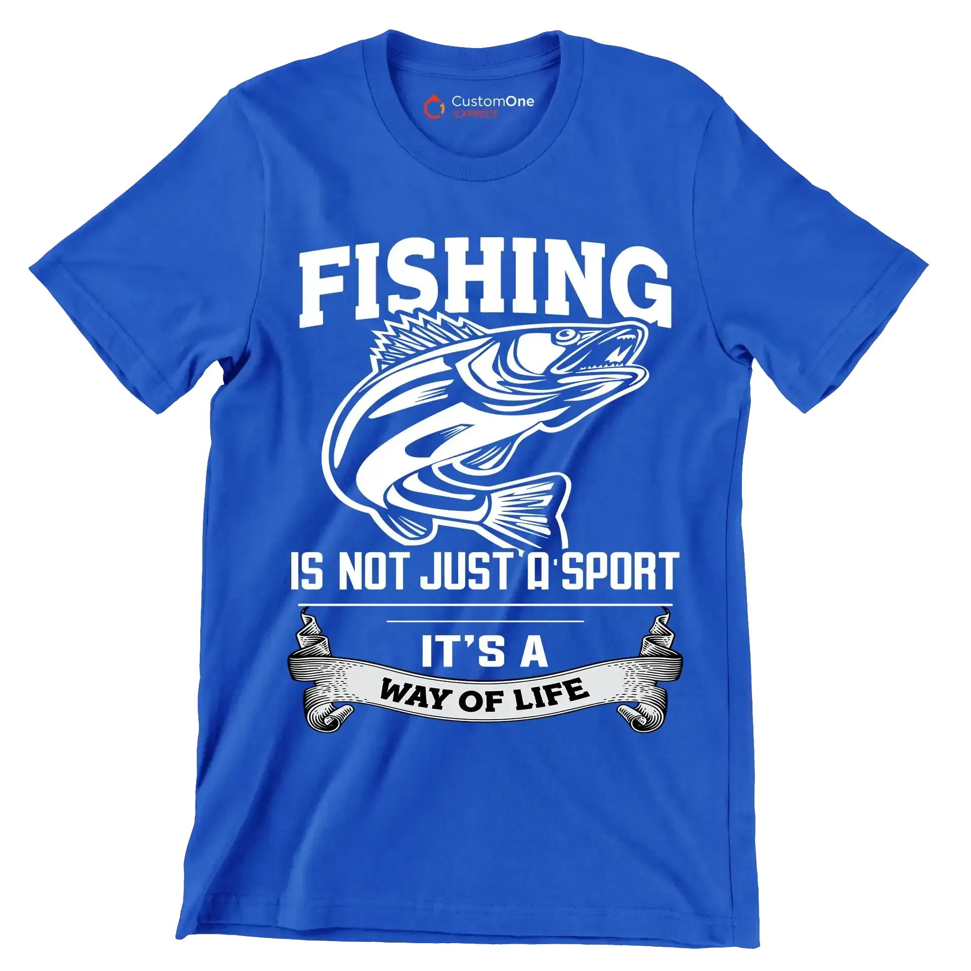 Fishing is not just a sport it's a way of life - Fishing Themed T-Shirt-Blue-S-Custom One Express