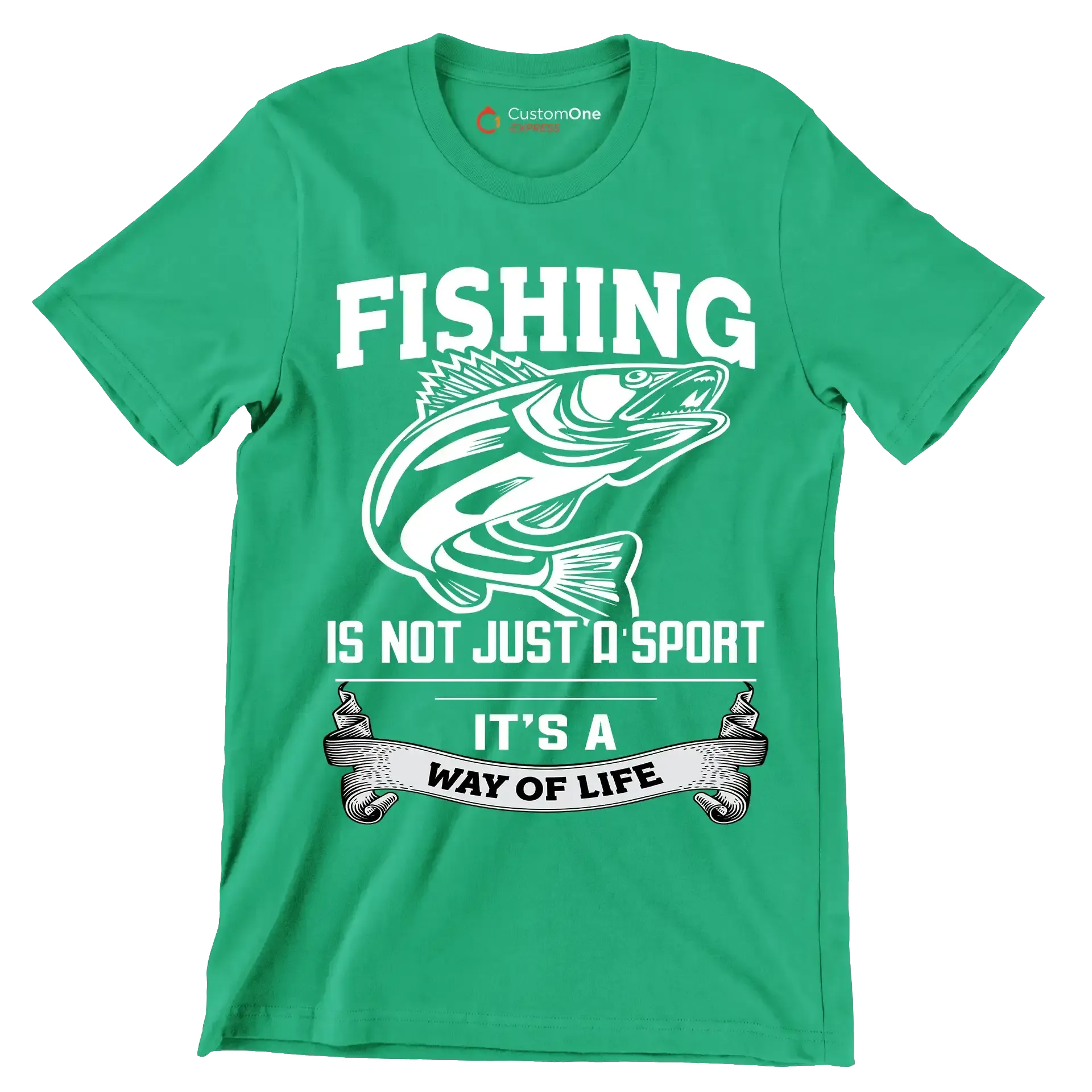 Fishing is not just a sport it's a way of life - Fishing Themed T-Shirt-Green-S-Custom One Express