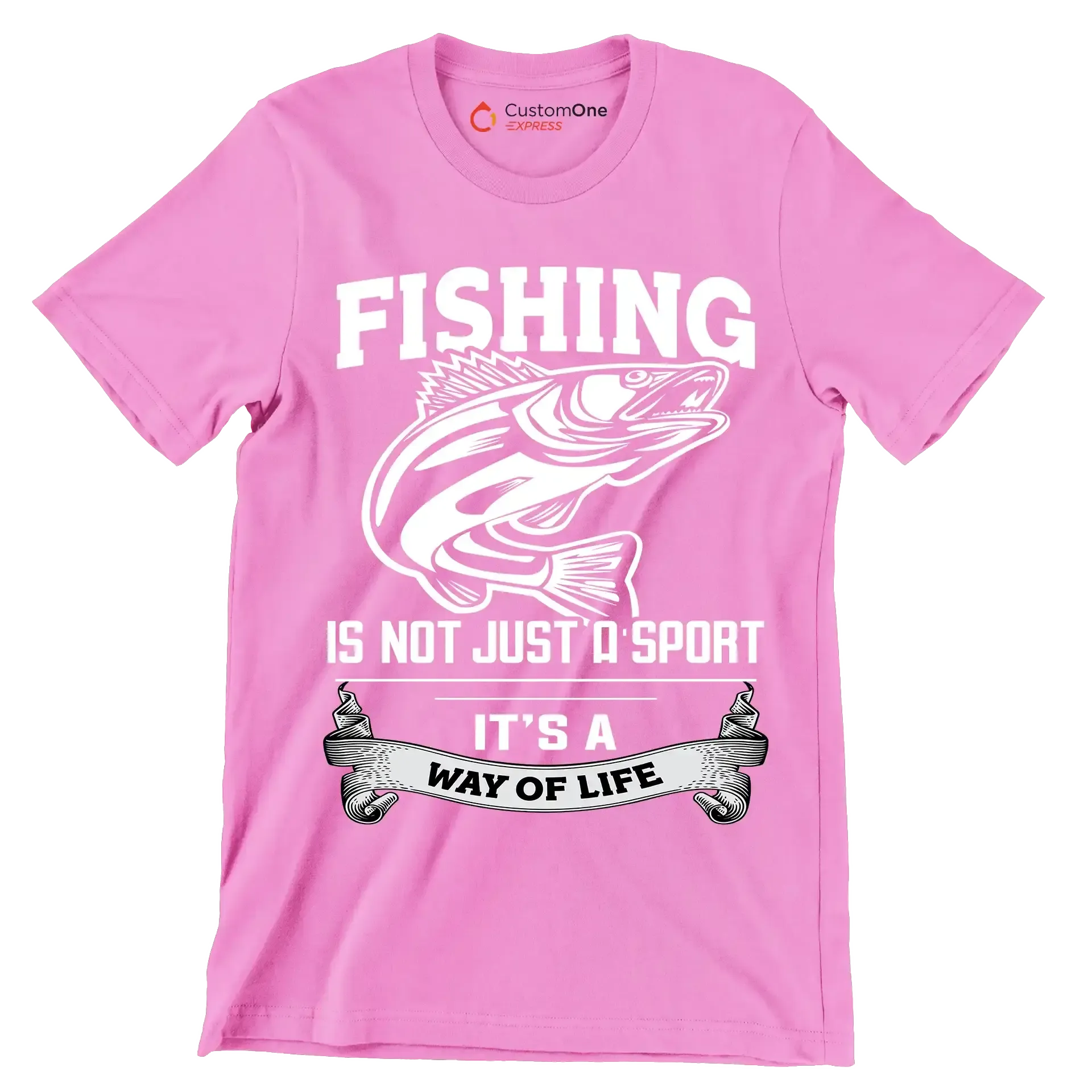 Fishing is not just a sport it's a way of life - Fishing Themed T-Shirt-Pink-S-Custom One Express