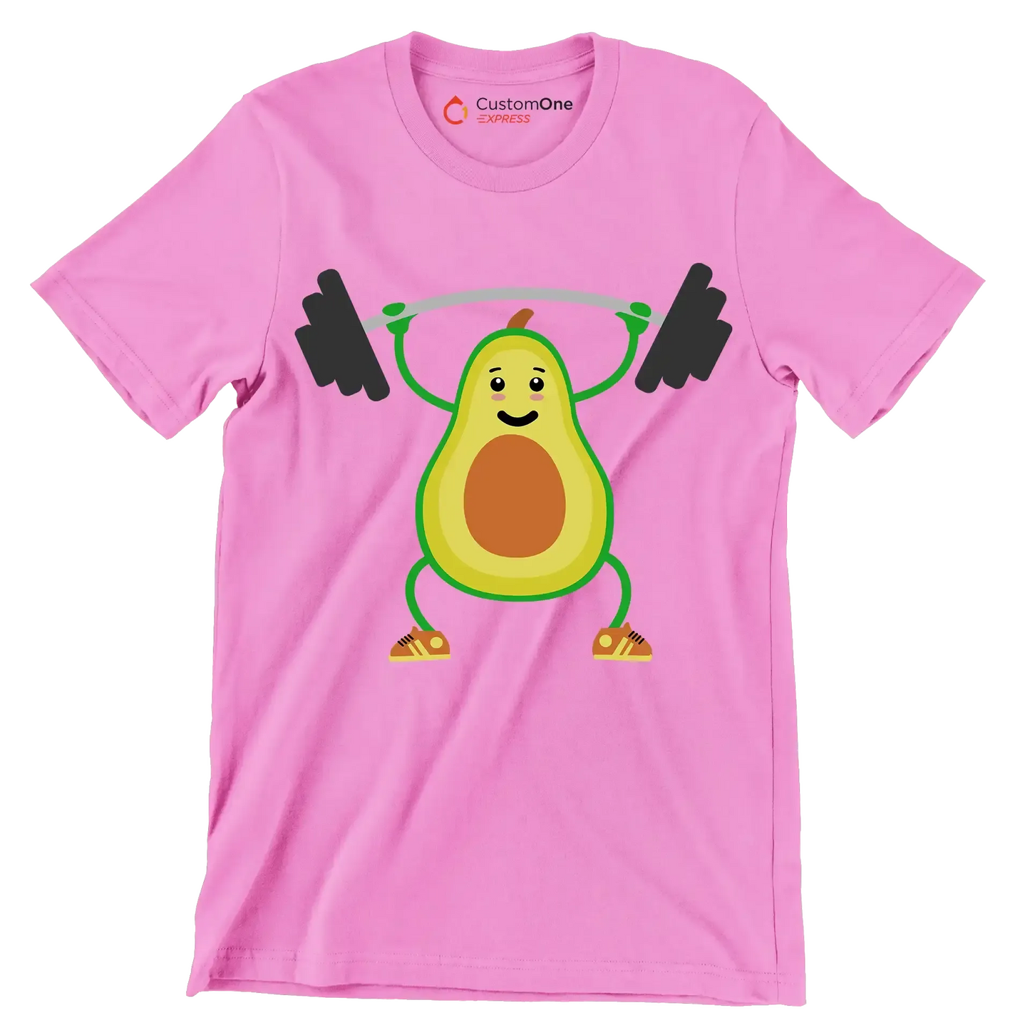 Fitcado - Vegan Themed T-Shirt-Pink-S-Custom One Express