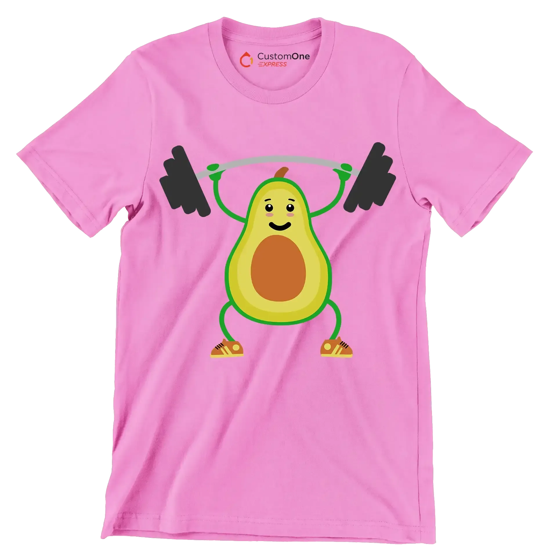 Fitcado - Vegan Themed T-Shirt-Pink-S-Custom One Express