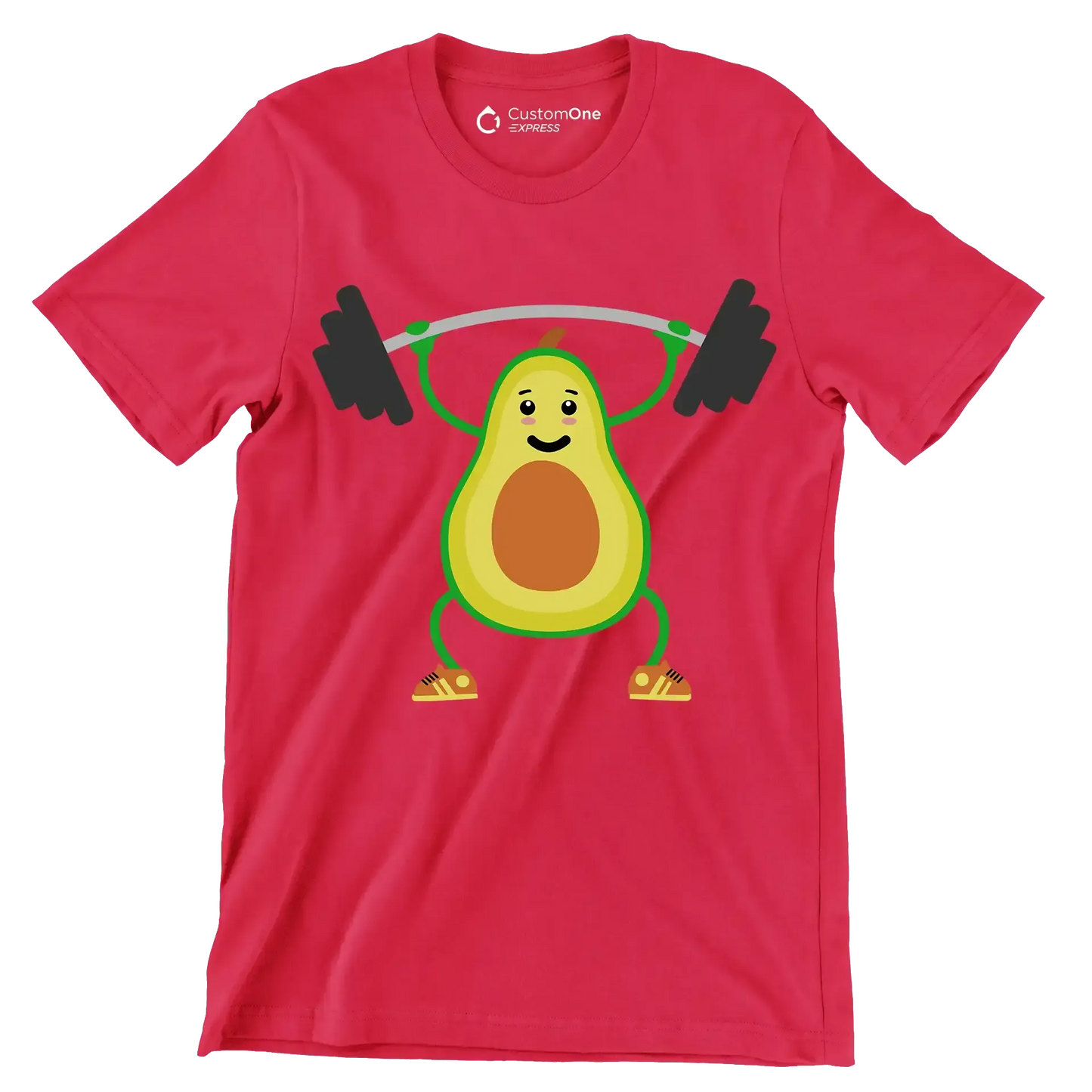 Fitcado - Vegan Themed T-Shirt-Red-S-Custom One Express