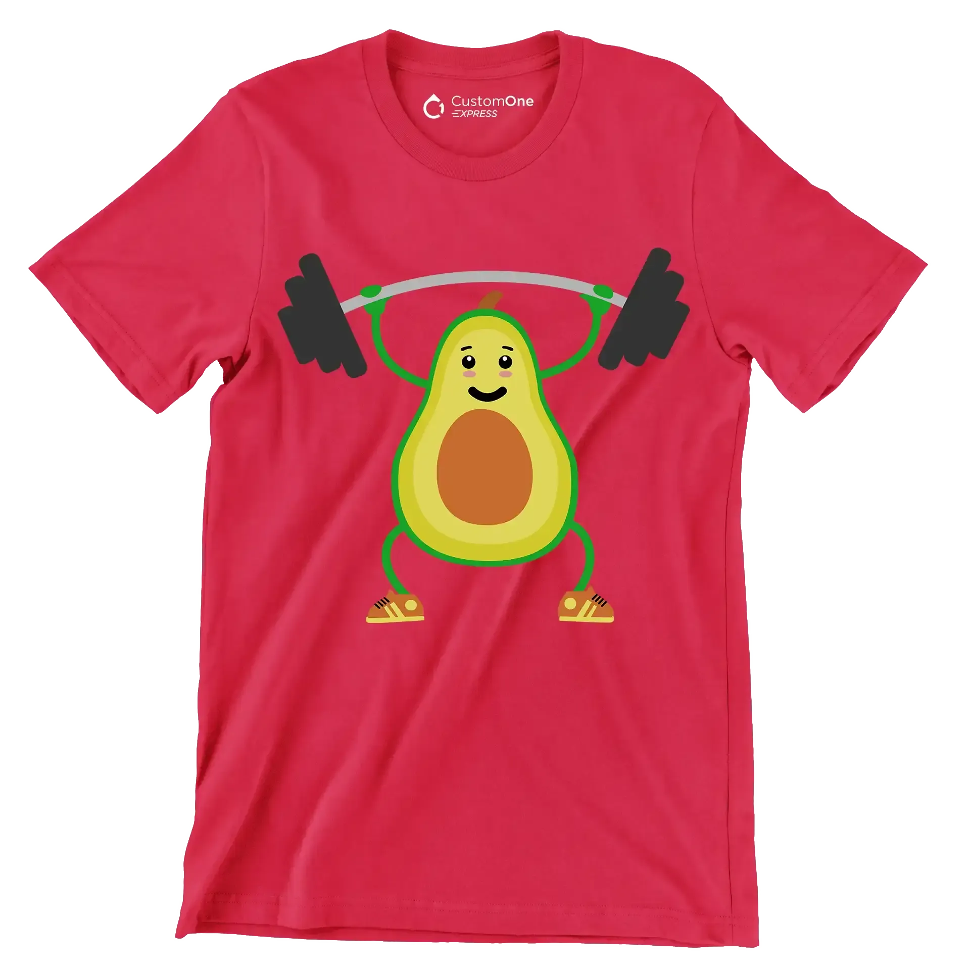 Fitcado - Vegan Themed T-Shirt-Red-S-Custom One Express