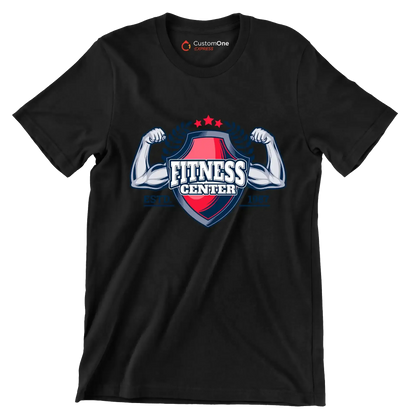 Fitness Center Estd. 1987 - Gym Themed T-Shirt-Black-S-Custom One Express