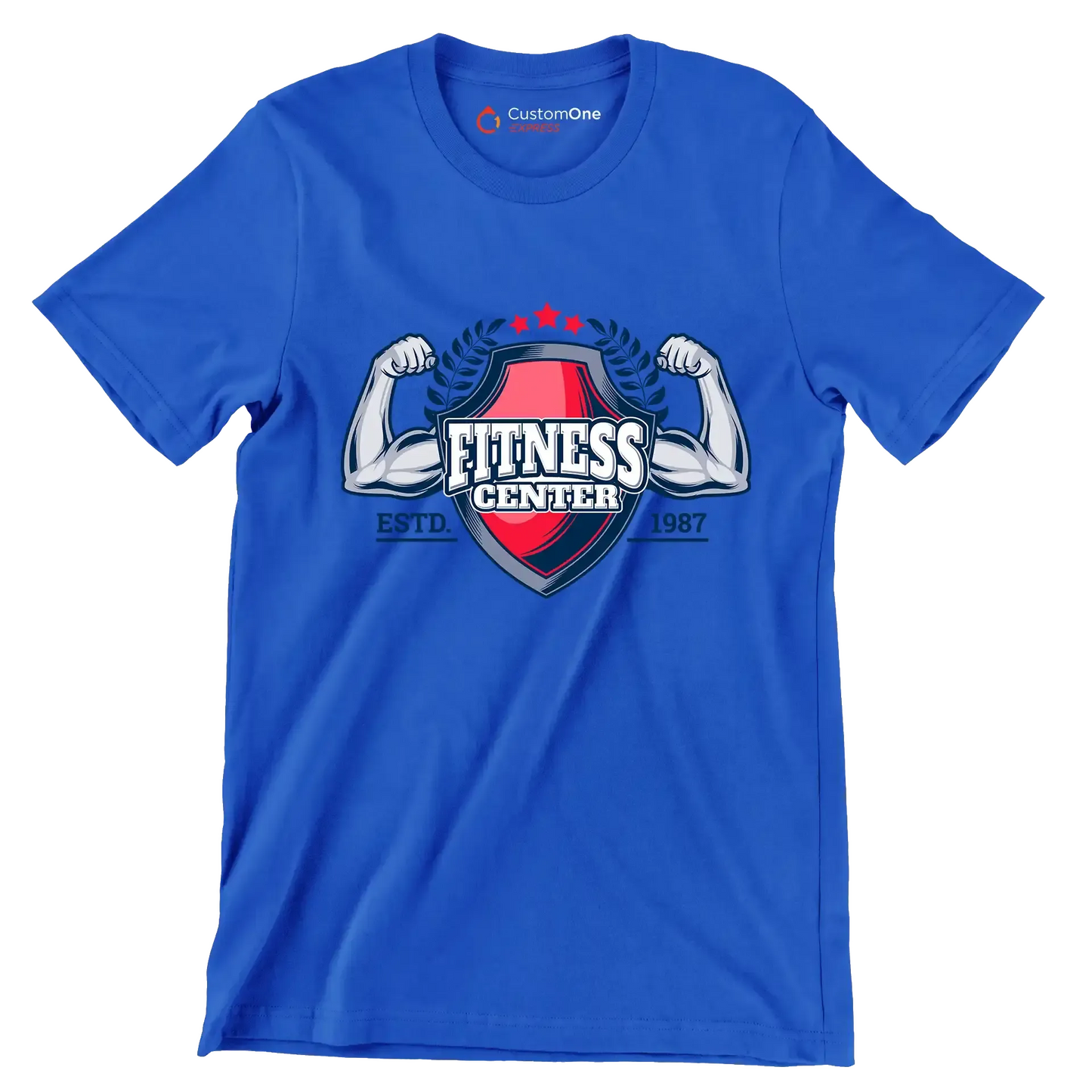 Fitness Center Estd. 1987 - Gym Themed T-Shirt-Blue-S-Custom One Express