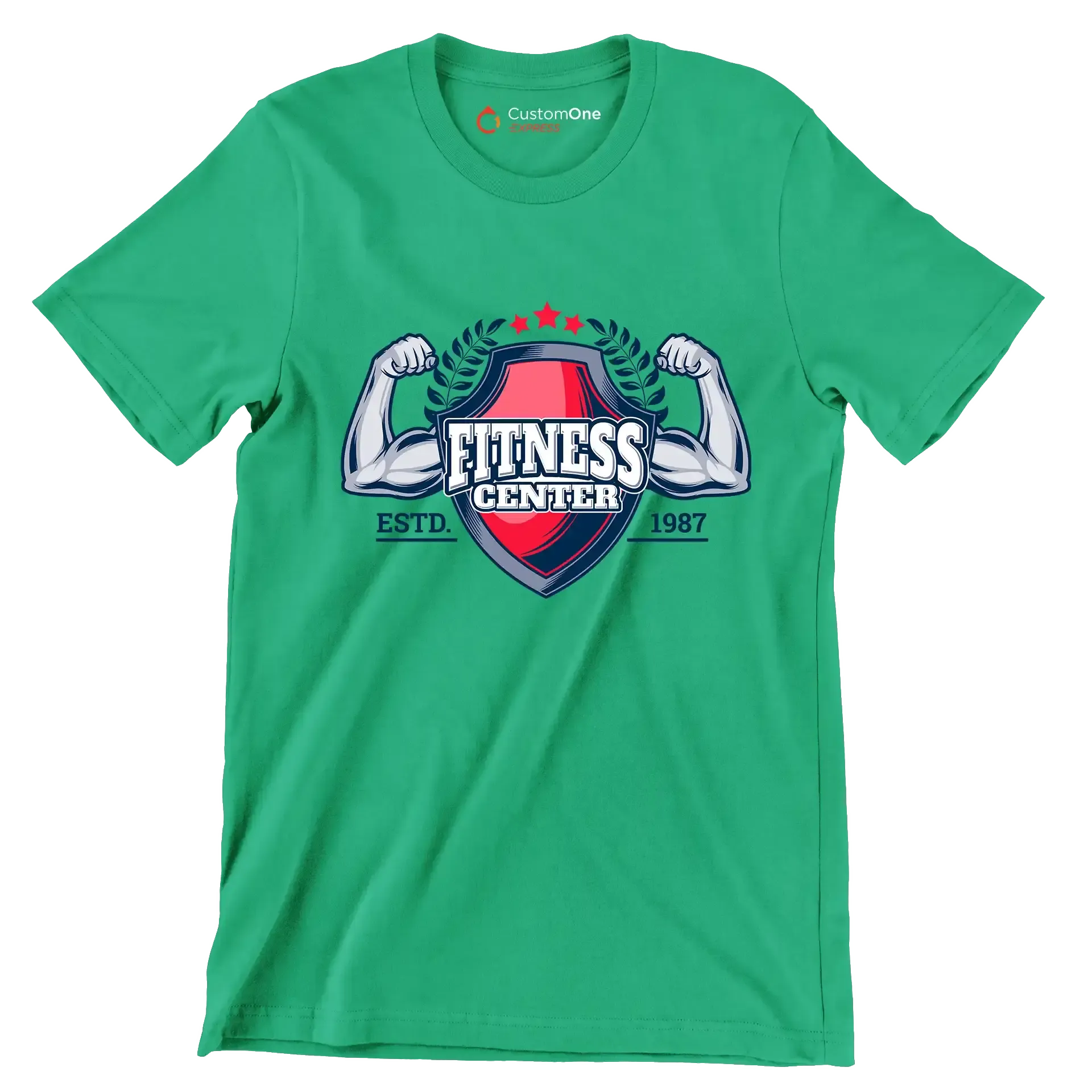 Fitness Center Estd. 1987 - Gym Themed T-Shirt-Green-S-Custom One Express