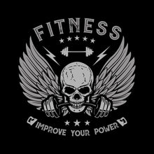 Fitness Improve Your Power - Gym Themed T-Shirt-Black-S-Custom One Express