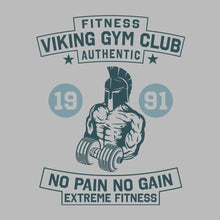 Fitness Viking Gym Club Authentic 19 91 No Pain No Gain Extreme Fitness - Gym Themed T-Shirt-Blue-S-Custom One Express