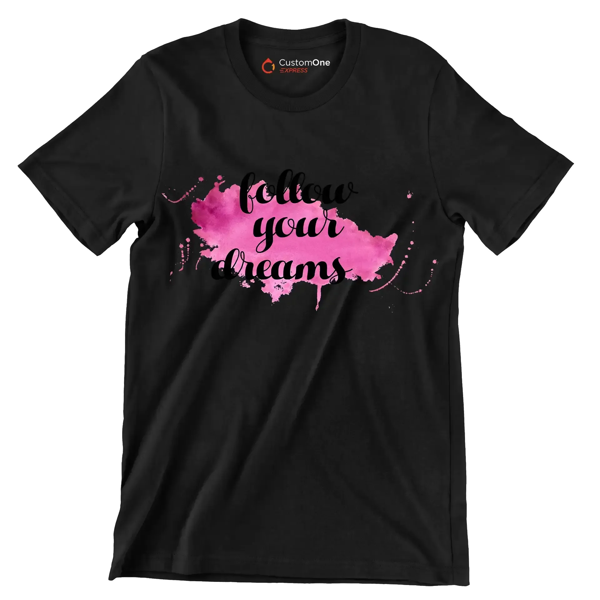 Follow Your Dreams - Motivational Themed T-Shirt-Black-S-Custom One Express