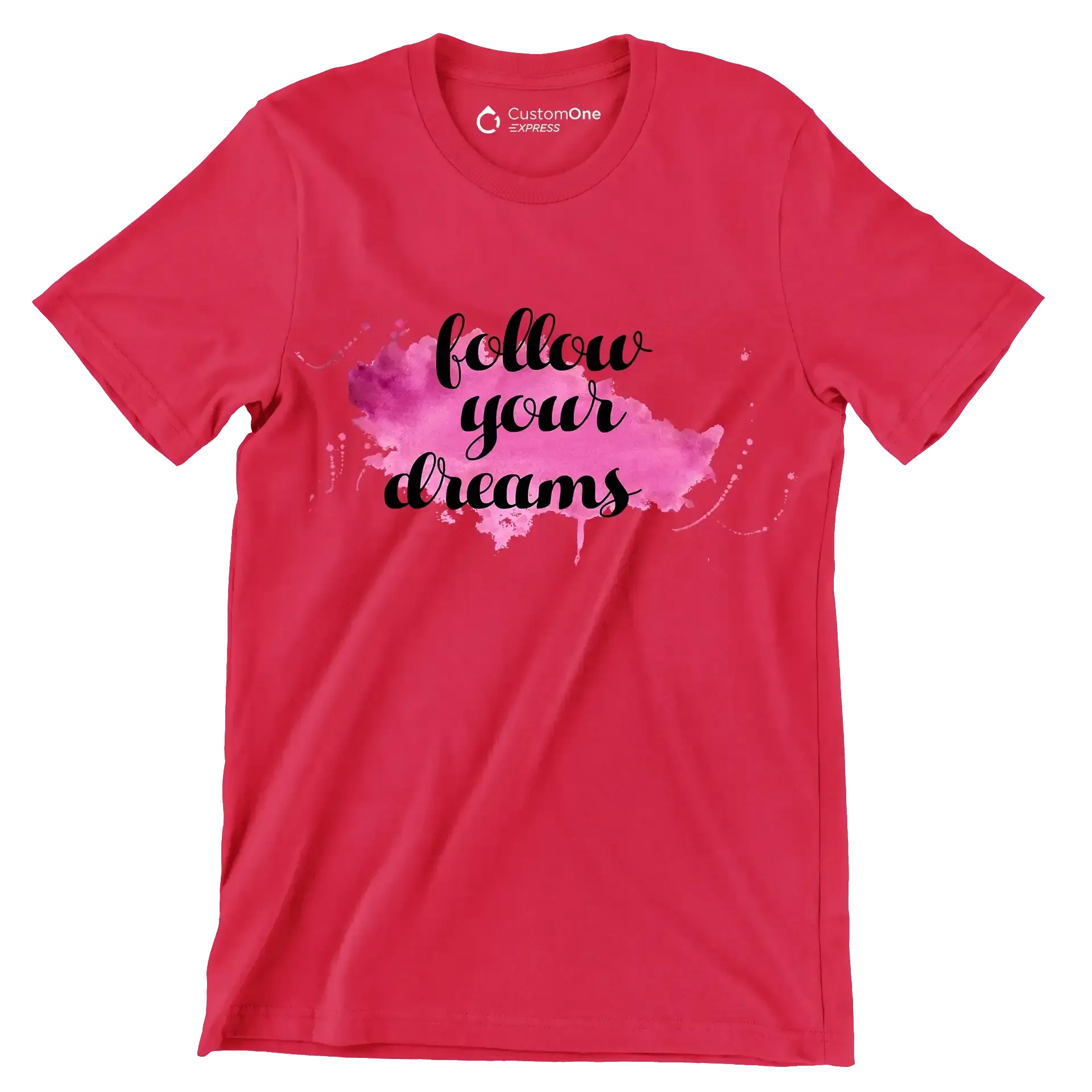 Follow Your Dreams - Motivational Themed T-Shirt-Red-S-Custom One Express