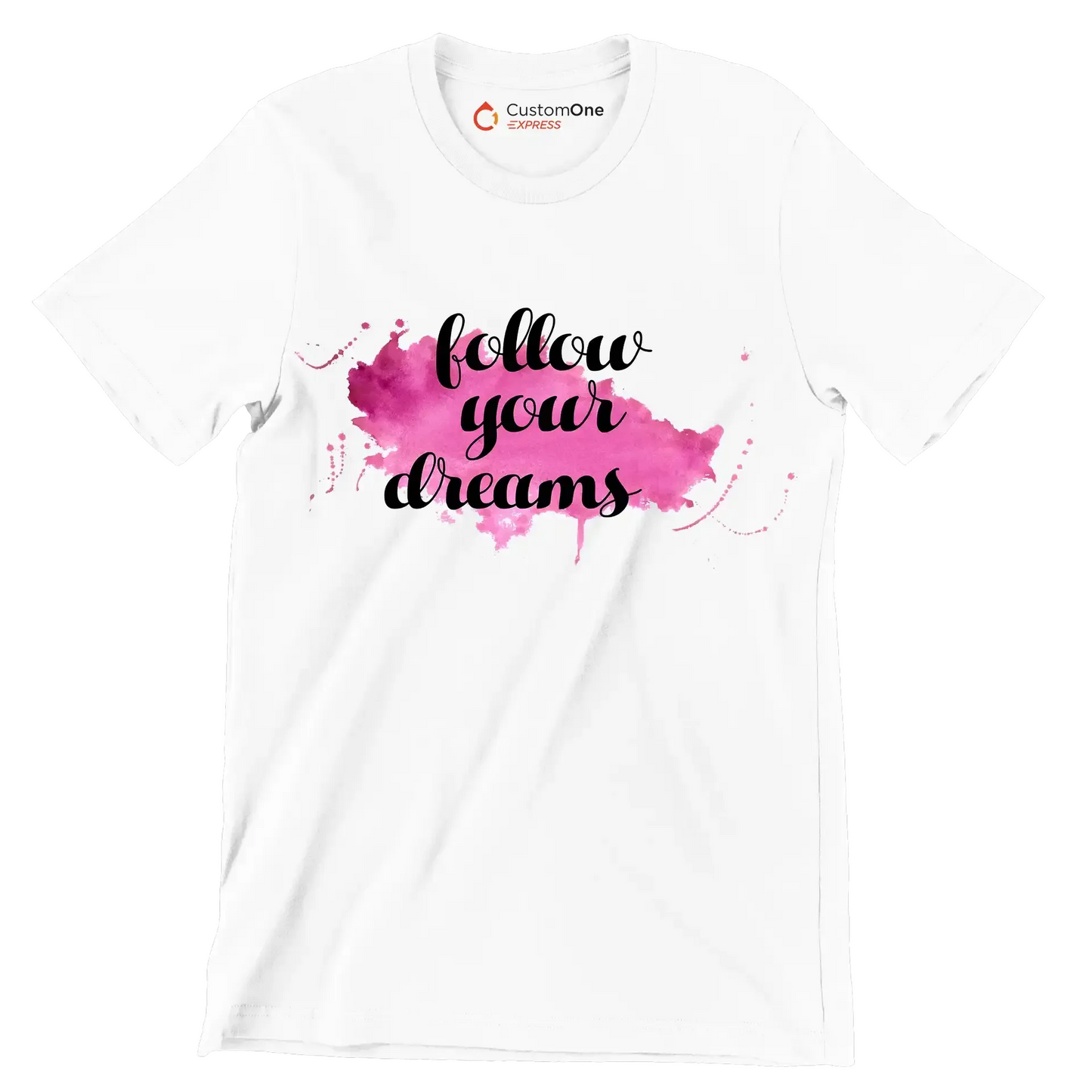Follow Your Dreams - Motivational Themed T-Shirt-White-S-Custom One Express