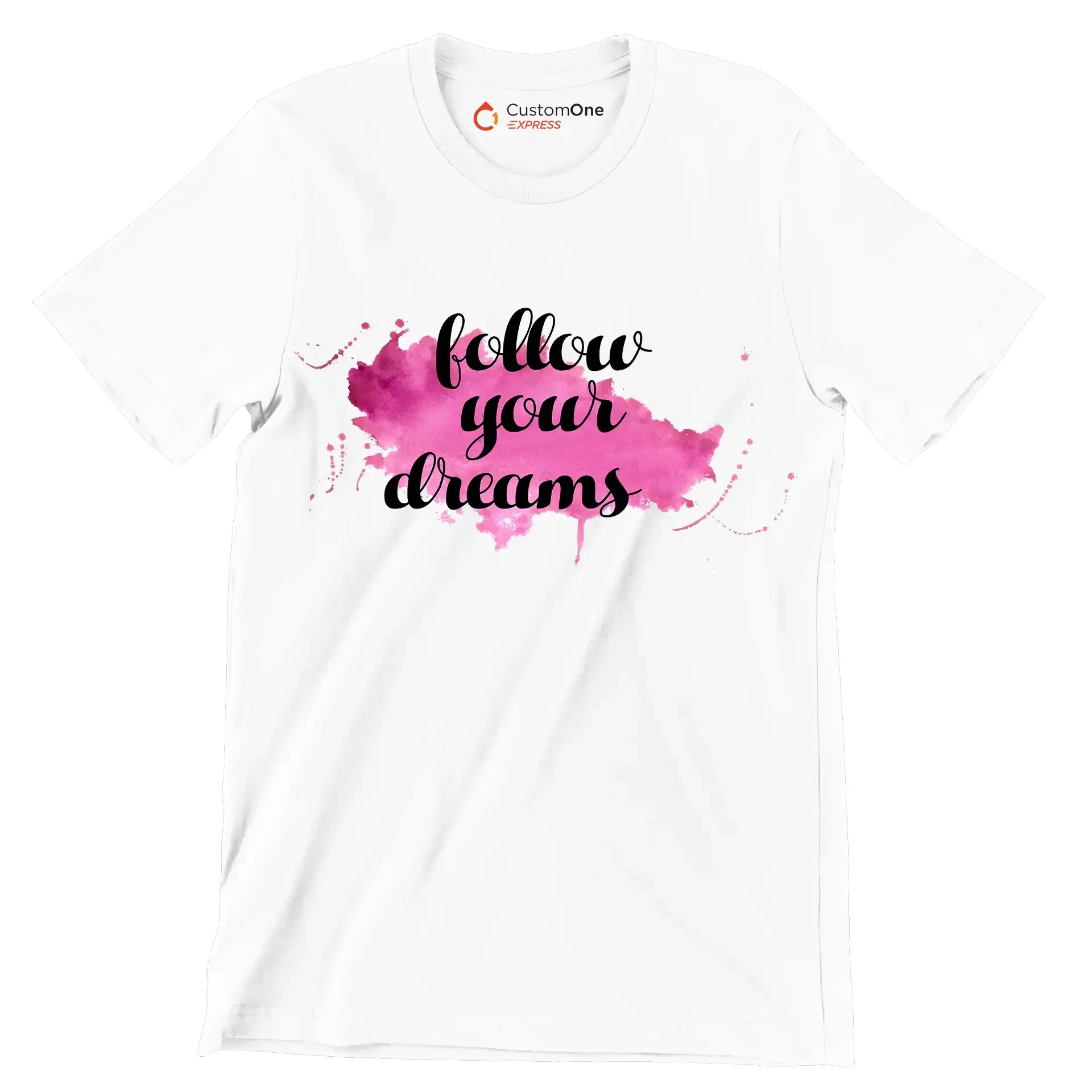 Follow Your Dreams - Motivational Themed T-Shirt-White-S-Custom One Express