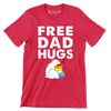 Free Dad Hugs - Father’s Day T-Shirt-Red-S-Custom One Express