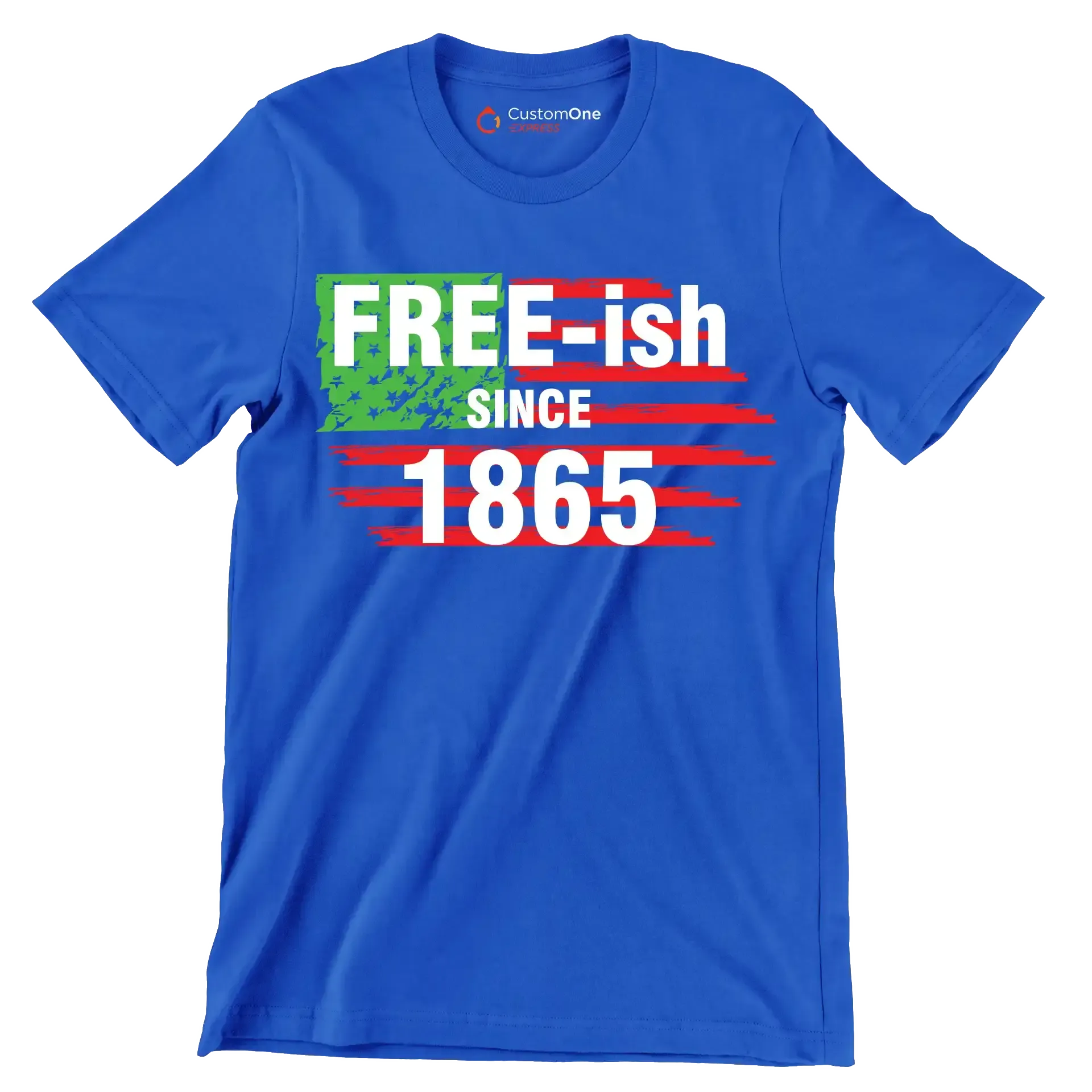 Free - ish since 1865 - Martin Luther King T-Shirt-Blue-S-Custom One Express