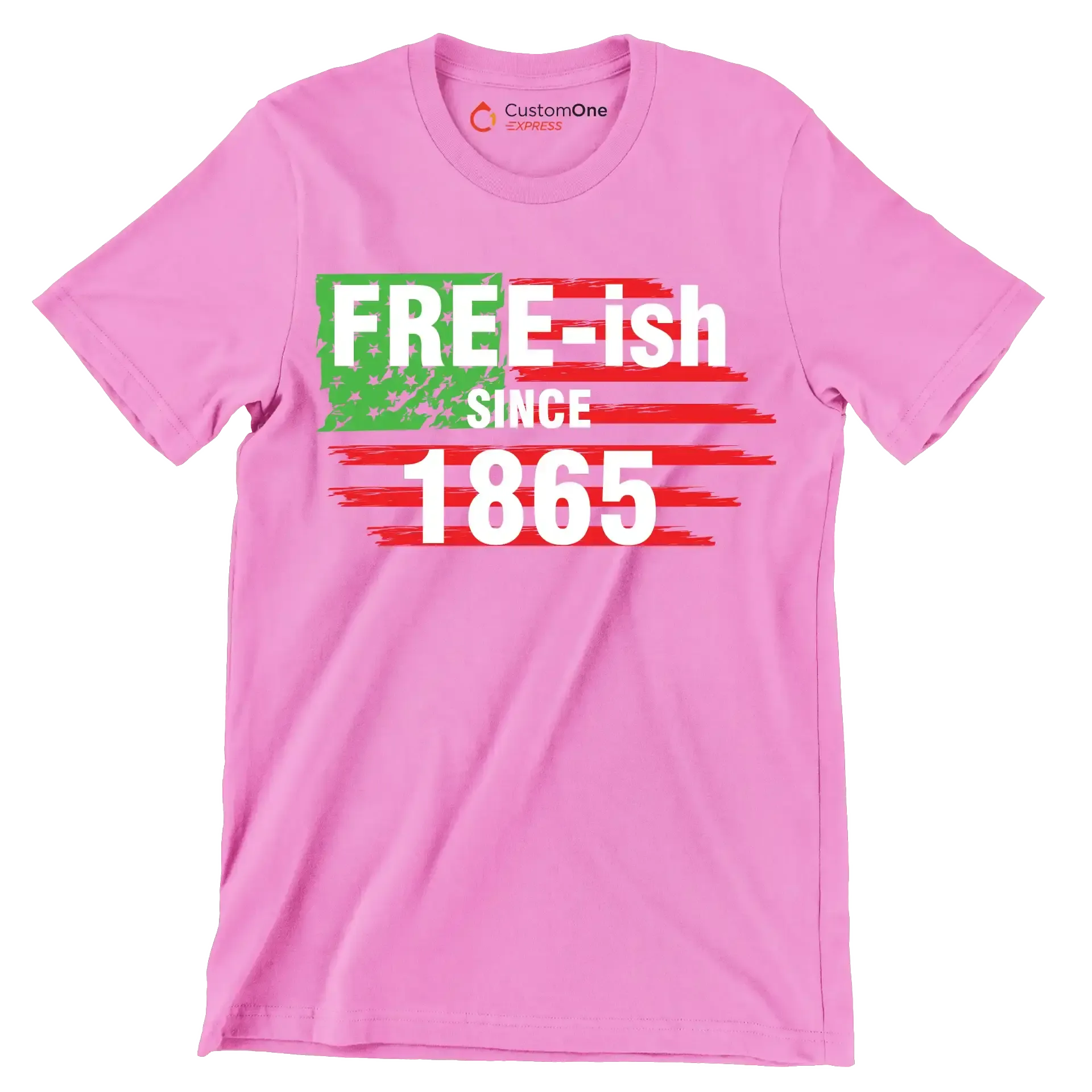 Free - ish since 1865 - Martin Luther King T-Shirt-Pink-S-Custom One Express