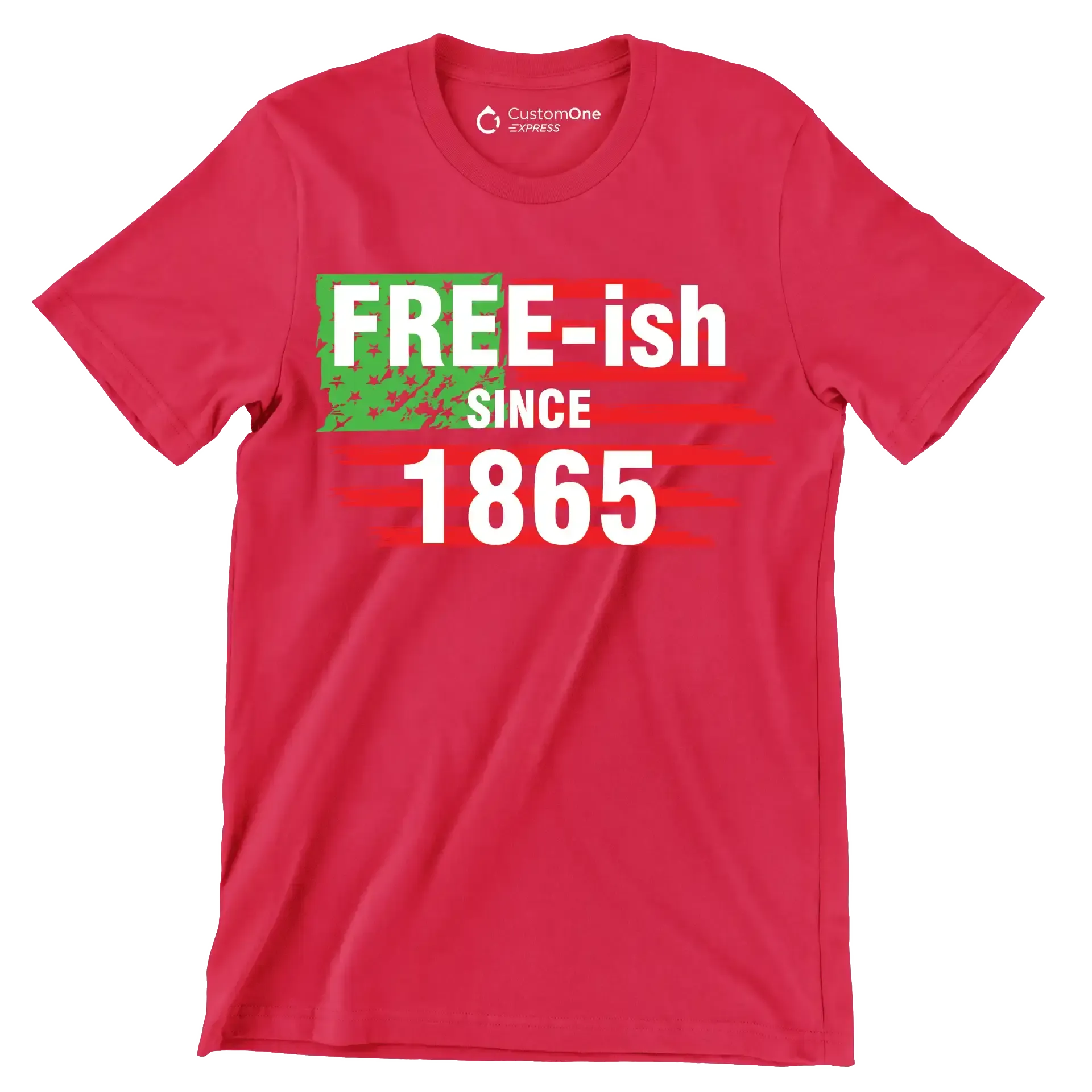 Free - ish since 1865 - Martin Luther King T-Shirt-Red-S-Custom One Express
