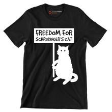 Freedom for schrodinger's cat - Cat Themed T-Shirt-Black-S-Custom One Express