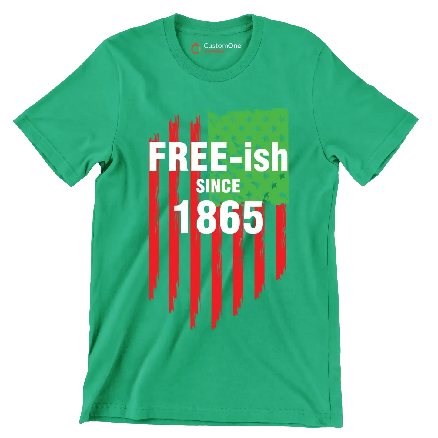 Freeish Since 1865 - Martin Luther King T-Shirt-Green-S-Custom One Express
