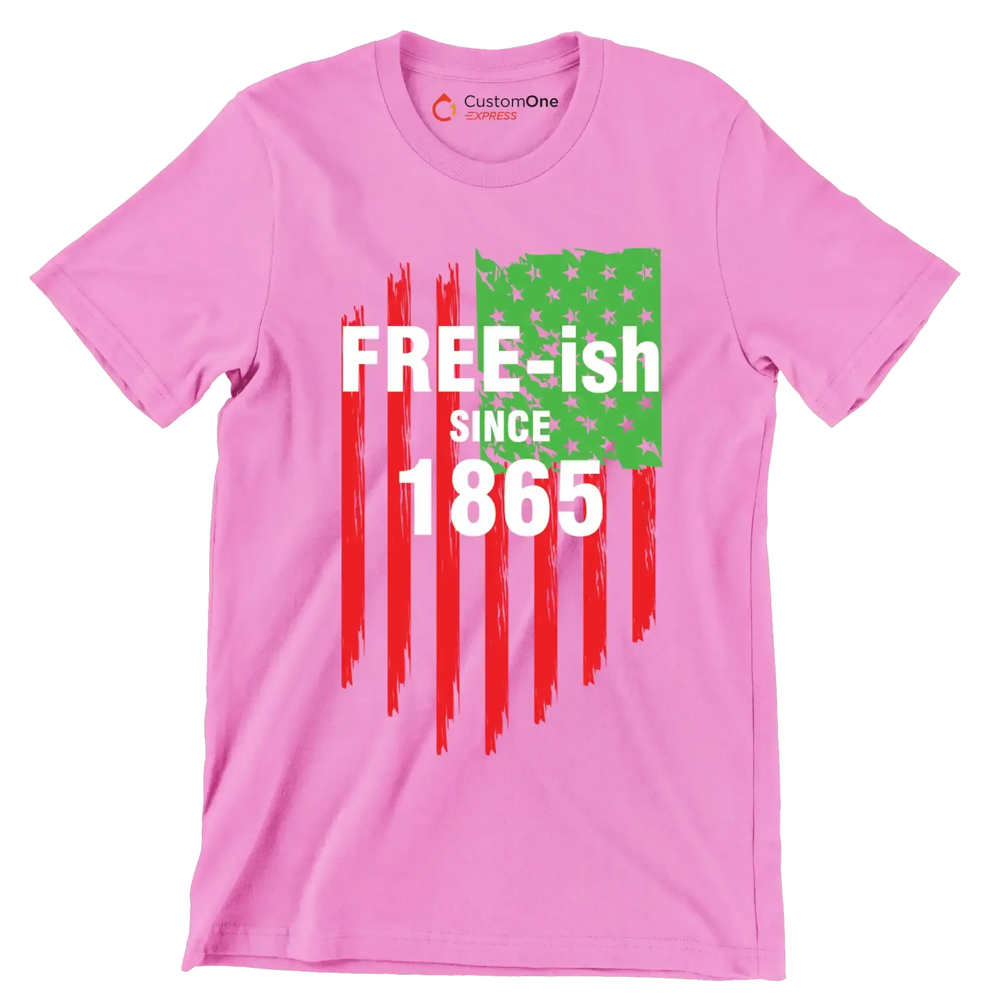 Freeish Since 1865 - Martin Luther King T-Shirt-Pink-S-Custom One Express