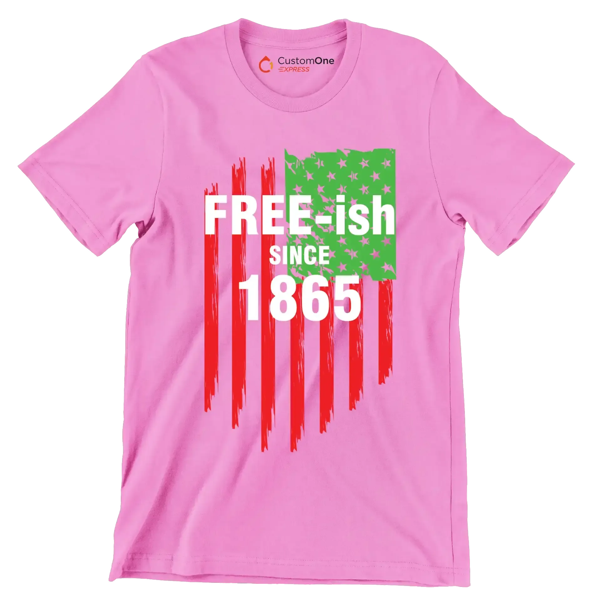 Freeish Since 1865 - Martin Luther King T-Shirt-Pink-S-Custom One Express