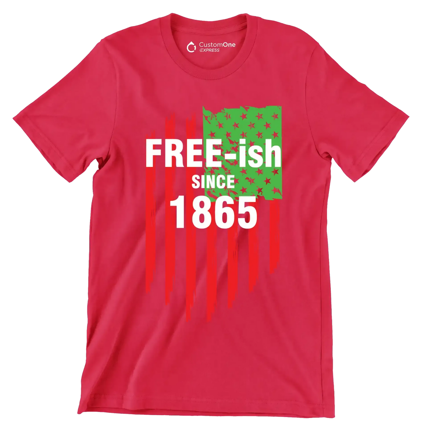 Freeish Since 1865 - Martin Luther King T-Shirt-Red-S-Custom One Express