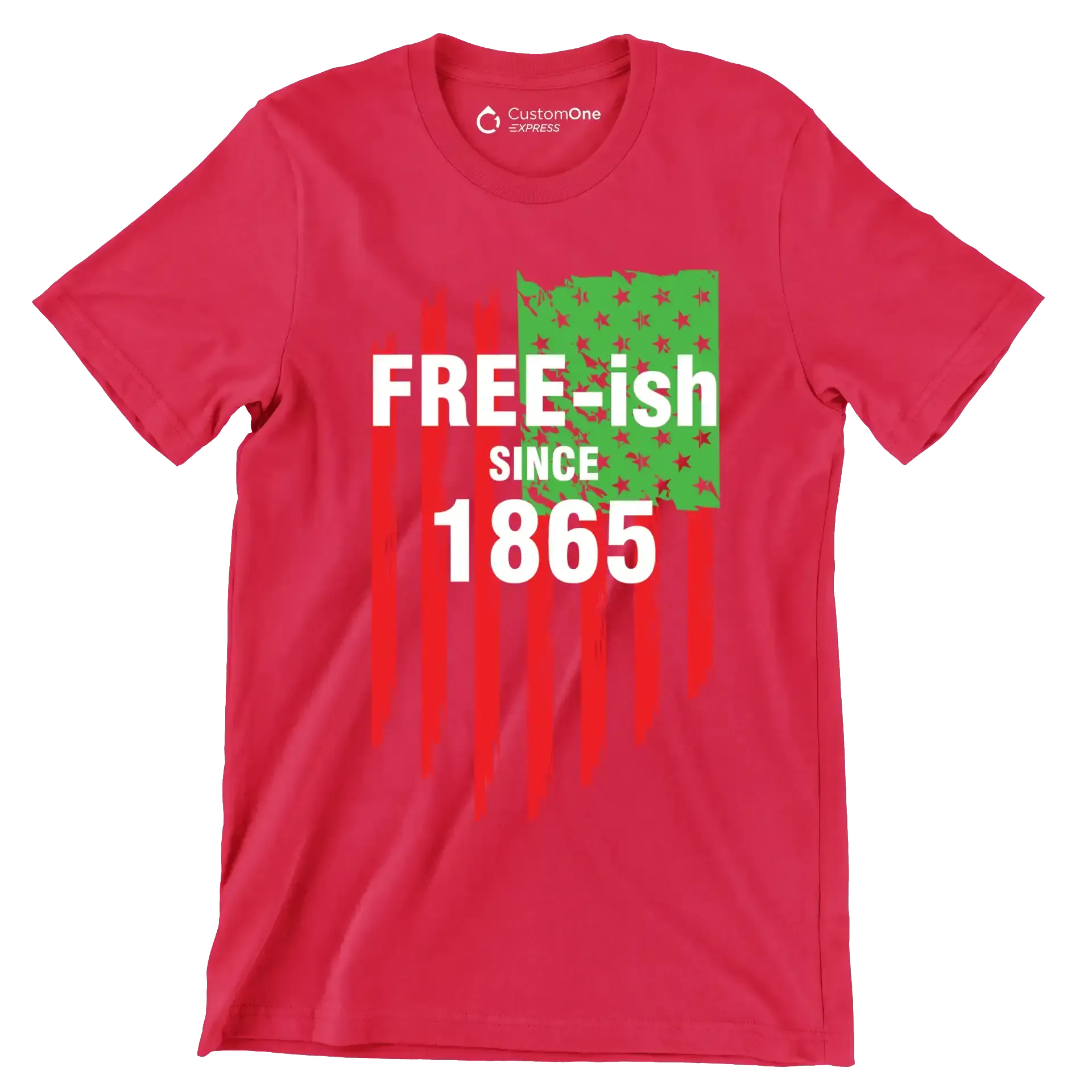 Freeish Since 1865 - Martin Luther King T-Shirt-Red-S-Custom One Express
