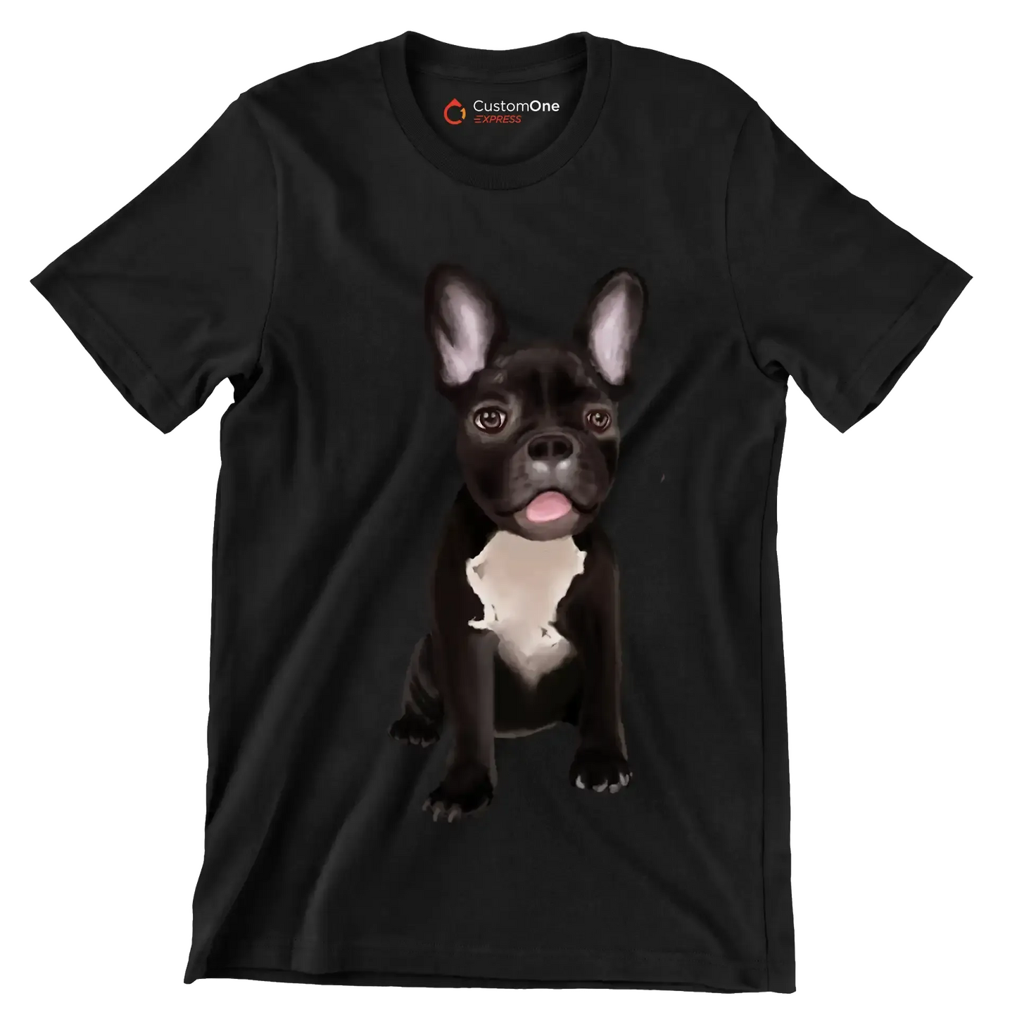 French_Bulldog - Dog Themed T-Shirt-Black-S-Custom One Express