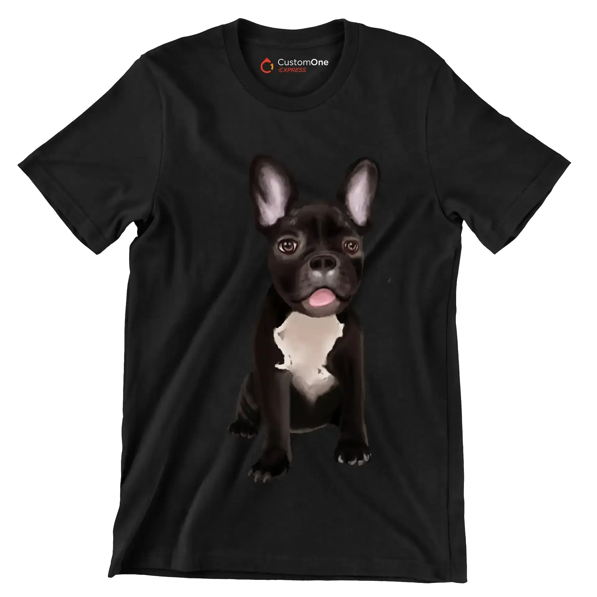 French_Bulldog - Dog Themed T-Shirt-Black-S-Custom One Express