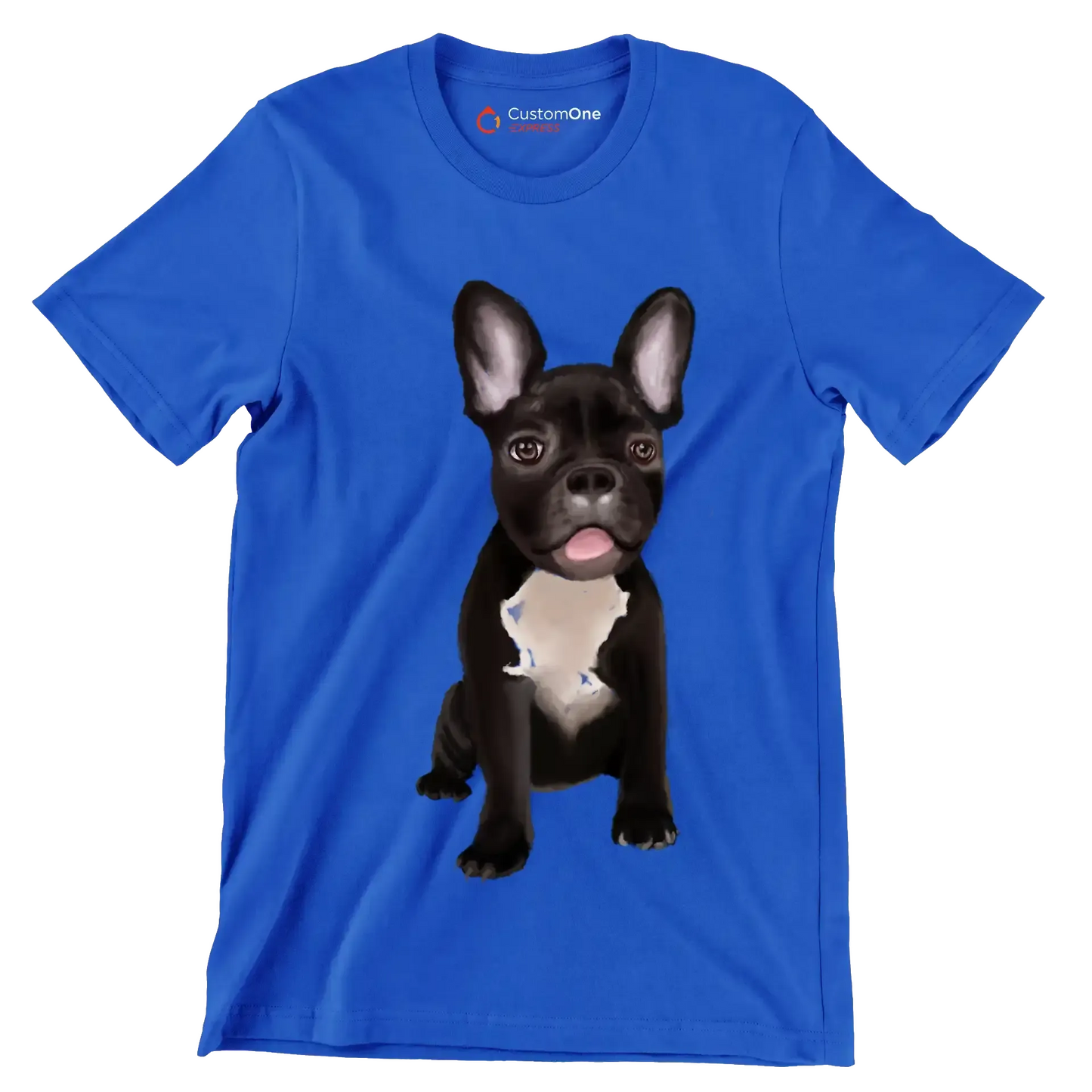 French_Bulldog - Dog Themed T-Shirt-Blue-S-Custom One Express