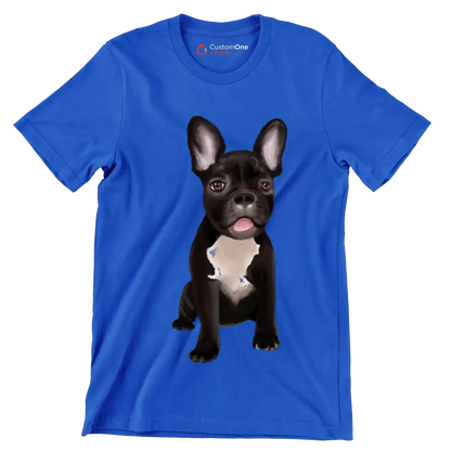 French_Bulldog - Dog Themed T-Shirt-Blue-S-Custom One Express