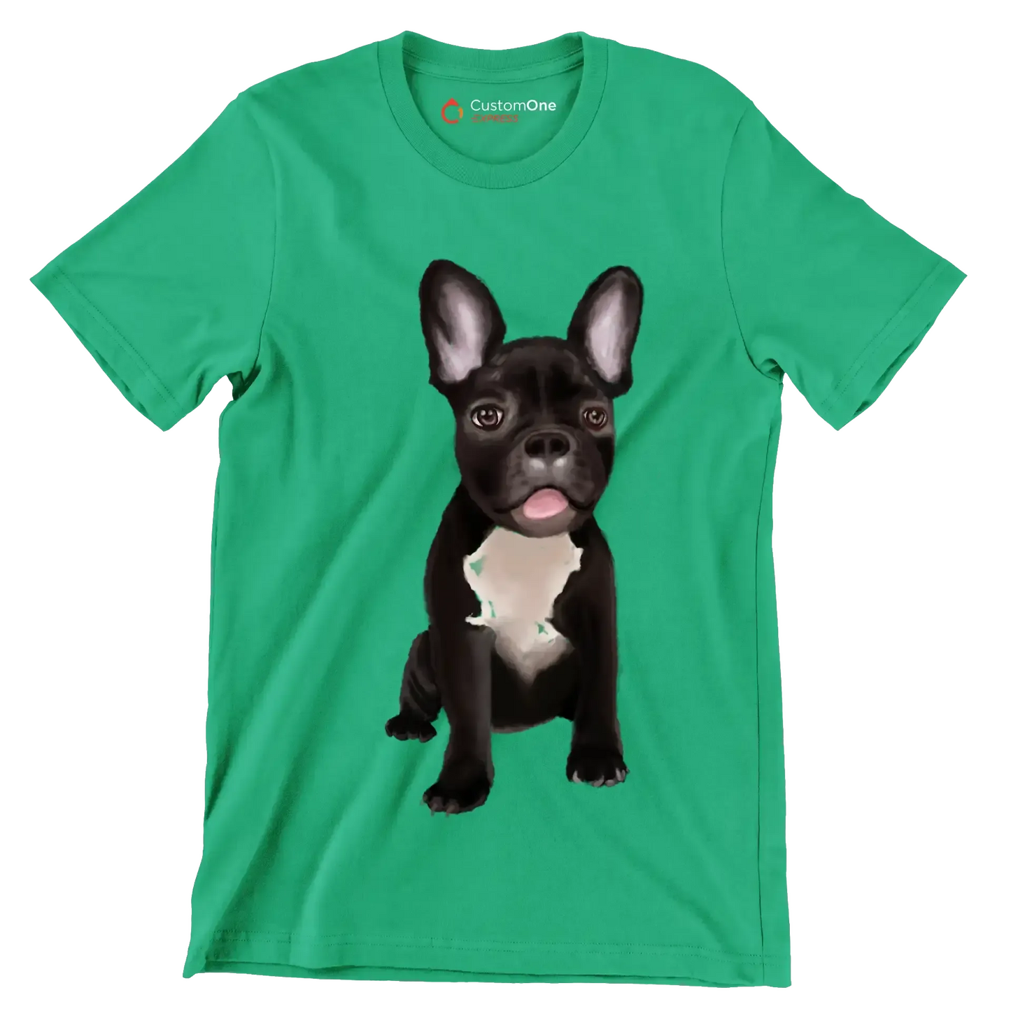 French_Bulldog - Dog Themed T-Shirt-Green-S-Custom One Express