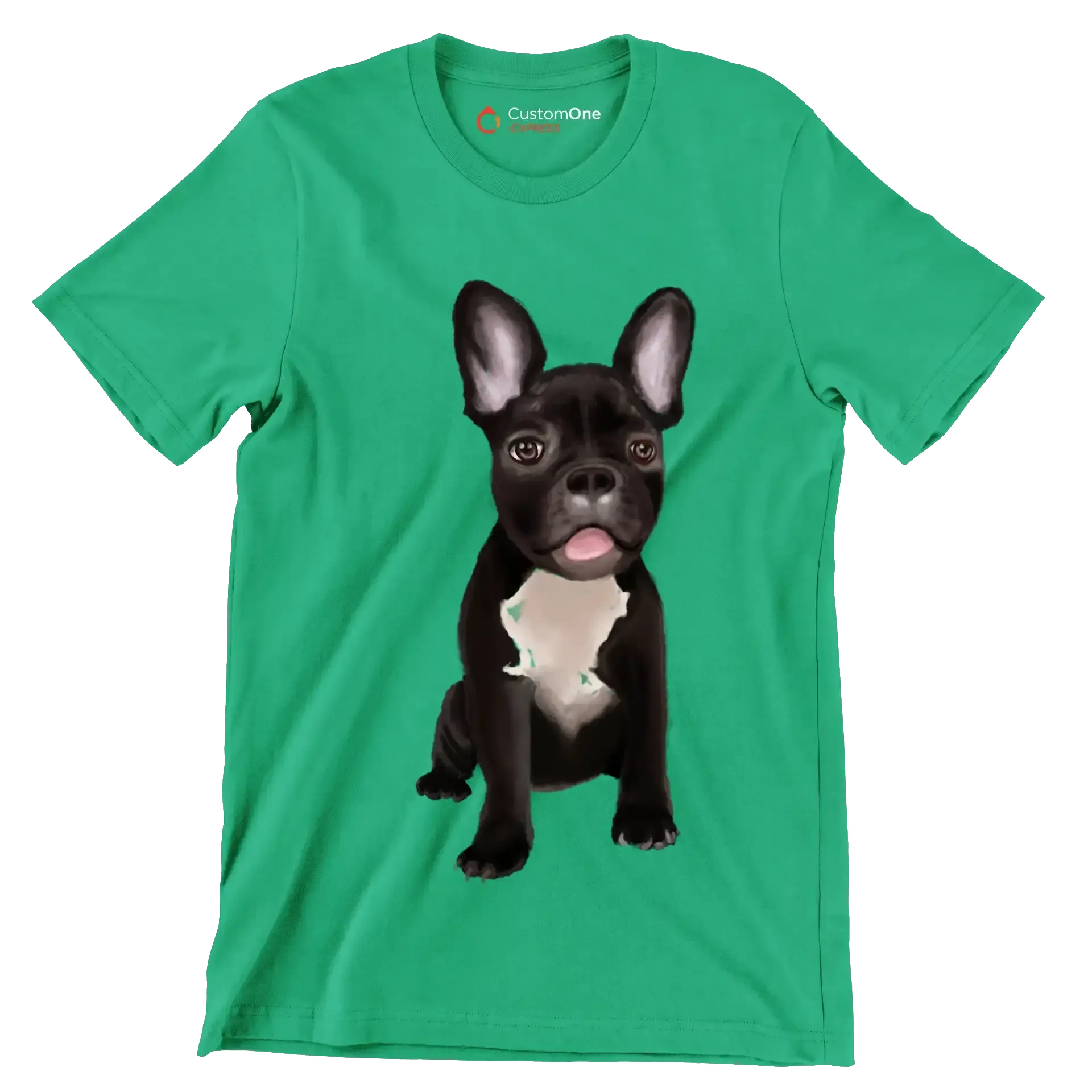 French_Bulldog - Dog Themed T-Shirt-Green-S-Custom One Express